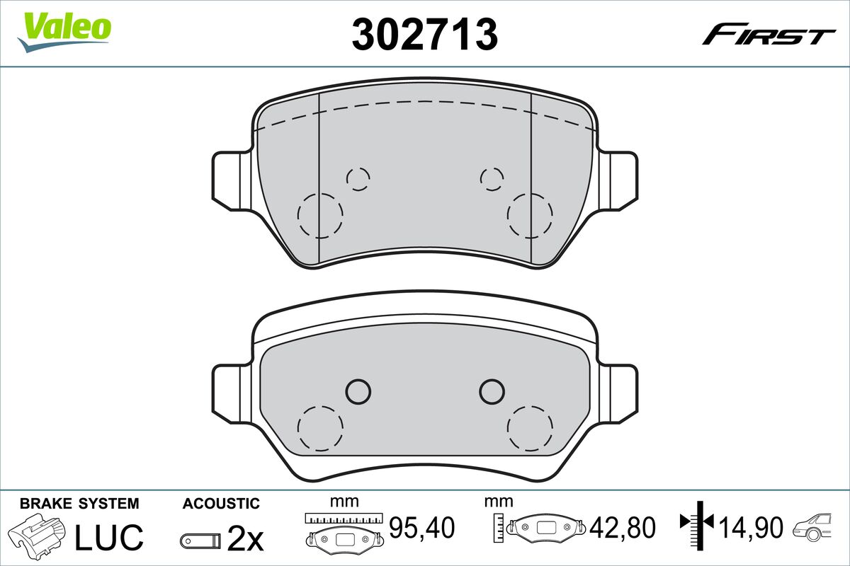 Set placute frana,frana disc 302713 VALEO